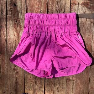 FP Movement by Free People Pink Athletic Shorts with Elastic Waistband
